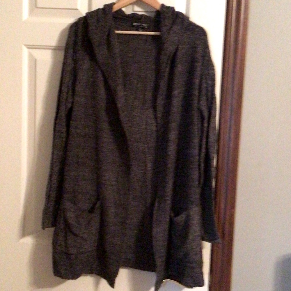 Barefoot Dreams Charcoal Hooded Cardigan